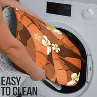 Orange Banana Leaf Hawaii Bathroom Set Lau Maia Plumeria Tropical Summer Vibes