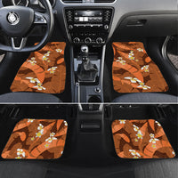 Orange Banana Leaf Hawaii Car Mats Lau Maia Plumeria Tropical Summer Vibes
