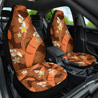 Orange Banana Leaf Hawaii Car Seat Cover Lau Maia Plumeria Tropical Summer Vibes