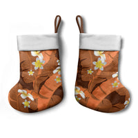 Orange Banana Leaf Hawaii Christmas Stocking Lau Maia Plumeria Tropical Summer Vibes LT14 - Polynesian Pride
