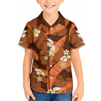Orange Banana Leaf Hawaii Hawaiian Shirt Lau Maia Plumeria Tropical Summer Vibes