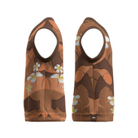 Orange Banana Leaf Hawaii Christmas Knitted V-Neck Vest Lau Maia Plumeria Tropical Summer Vibes LT14 - Polynesian Pride