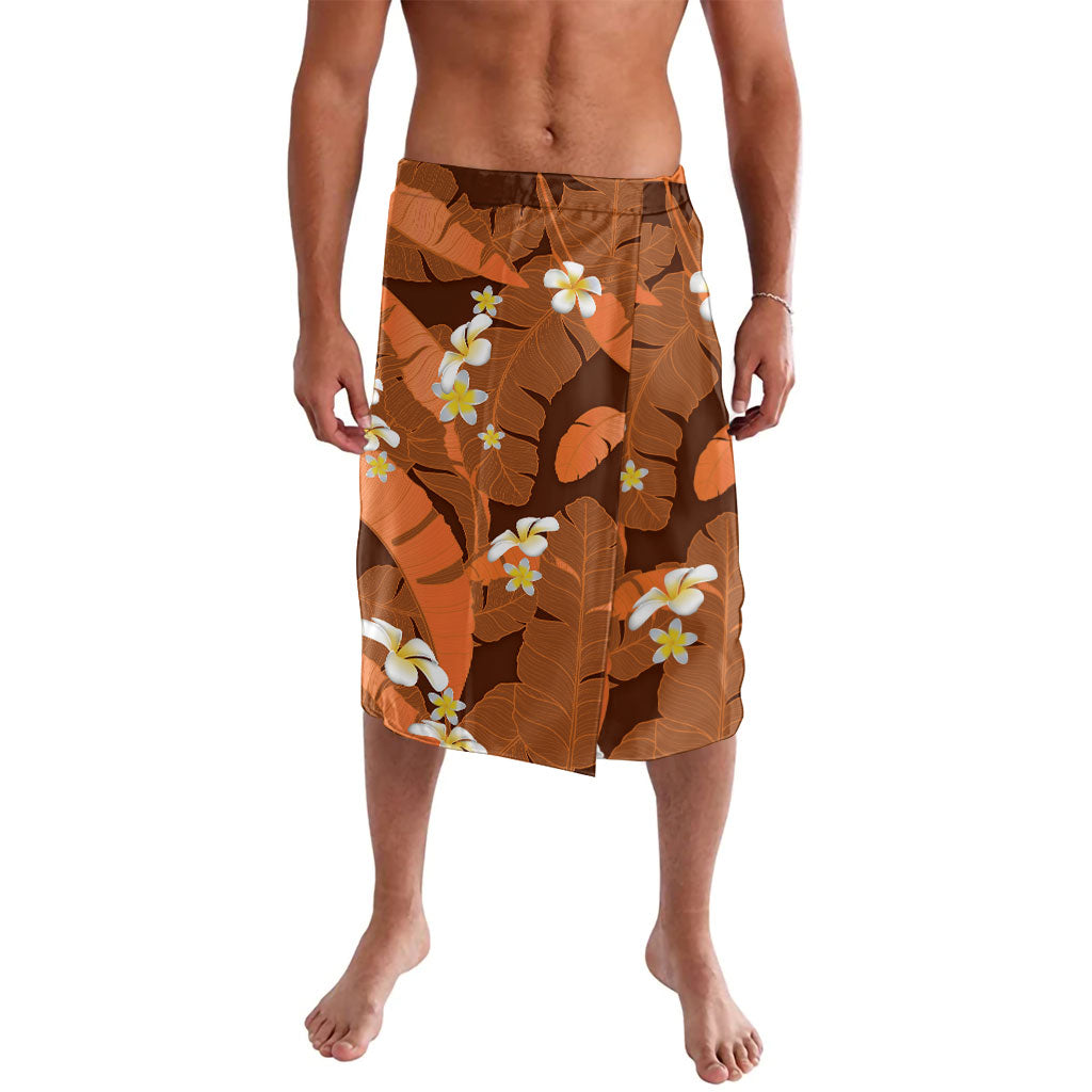 Orange Banana Leaf Hawaii Lavalava Lau Maia Plumeria Tropical Summer Vibes