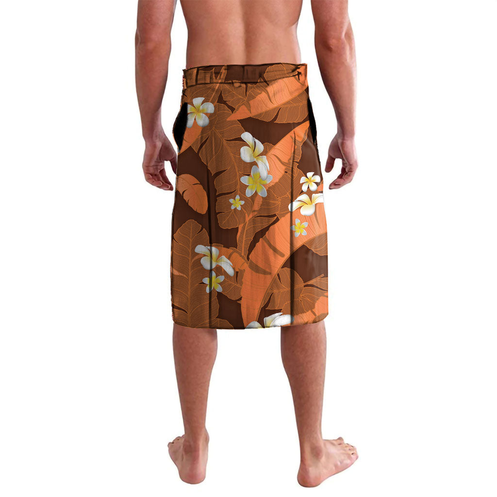 Orange Banana Leaf Hawaii Lavalava Lau Maia Plumeria Tropical Summer Vibes