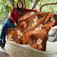 Orange Banana Leaf Hawaii Quilt Lau Maia Plumeria Tropical Summer Vibes