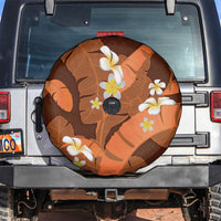 Orange Banana Leaf Hawaii Spare Tire Cover Lau Maia Plumeria Tropical Summer Vibes