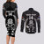 Custom New Zealand Aotearoa Rugby Couples Matching Long Sleeve Bodycon Dress and Long Sleeve Button Shirts NZ Tiki With Maori Fern World Cup Black Version LT14 - Polynesian Pride