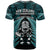 New Zealand Aotearoa Rugby T Shirt NZ Tiki With Maori Fern World Cup Turquoise Version LT14 - Polynesian Pride