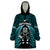 New Zealand Aotearoa Rugby Wearable Blanket Hoodie NZ Tiki With Maori Fern World Cup Turquoise Version LT14 One Size Turquoise - Polynesian Pride