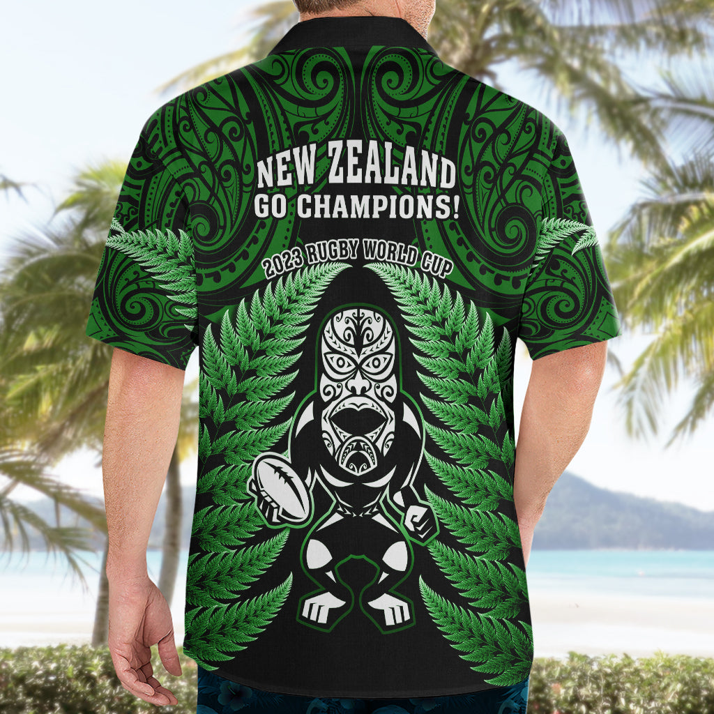 New Zealand Aotearoa Rugby Hawaiian Shirt NZ Tiki With Maori Fern World Cup Green Version LT14 - Polynesian Pride