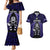 New Zealand Aotearoa Rugby Couples Matching Mermaid Dress and Hawaiian Shirt NZ Tiki With Maori Fern World Cup Blue Version LT14 Blue - Polynesian Pride