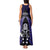 New Zealand Aotearoa Rugby Tank Maxi Dress NZ Tiki With Maori Fern World Cup Blue Version LT14 - Polynesian Pride