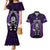 New Zealand Aotearoa Rugby Couples Matching Mermaid Dress and Hawaiian Shirt NZ Tiki With Maori Fern World Cup Purple Version LT14 Purple - Polynesian Pride