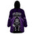 New Zealand Aotearoa Rugby Wearable Blanket Hoodie NZ Tiki With Maori Fern World Cup Purple Version LT14 - Polynesian Pride