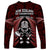 New Zealand Aotearoa Rugby Long Sleeve Shirt NZ Tiki With Maori Fern World Cup Red Version LT14 - Polynesian Pride