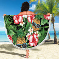 Pineapple Skull Aloha Hawaii Beach Blanket Summer Vibes Tropical Seamless Pattern - Polynesian Pride