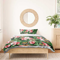 Pineapple Skull Aloha Hawaii Bedding Set Summer Vibes Tropical Seamless Pattern - Polynesian Pride