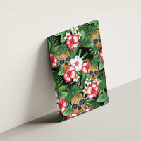 Pineapple Skull Aloha Hawaii Canvas Wall Art Summer Vibes Tropical Seamless Pattern - Polynesian Pride