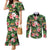 Pineapple Skull Aloha Hawaii Couples Matching Mermaid Dress and Long Sleeve Button Shirt Summer Vibes Tropical Seamless Pattern - Polynesian Pride