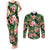 Pineapple Skull Aloha Hawaii Couples Matching Tank Maxi Dress and Long Sleeve Button Shirt Summer Vibes Tropical Seamless Pattern - Polynesian Pride