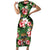 Pineapple Skull Aloha Hawaii Family Matching Short Sleeve Bodycon Dress and Hawaiian Shirt Summer Vibes Tropical Seamless Pattern - Polynesian Pride