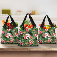 Pineapple Skull Aloha Hawaii Grocery Bag Summer Vibes Tropical Seamless Pattern - Polynesian Pride