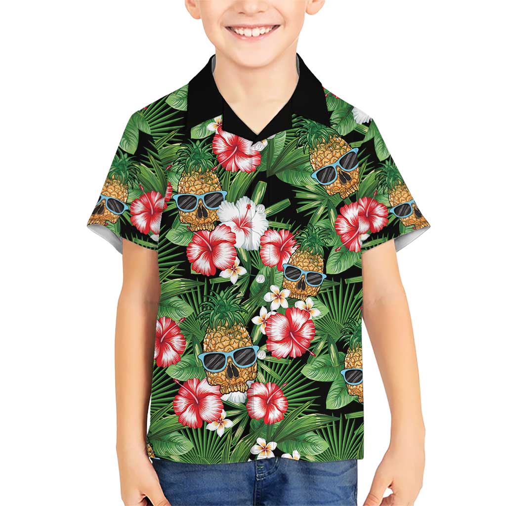 Pineapple Skull Aloha Hawaii Hawaiian Shirt Summer Vibes Tropical Seamless Pattern - Polynesian Pride