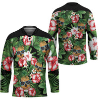 Pineapple Skull Aloha Hawaii Hockey Jersey Summer Vibes Tropical Seamless Pattern - Polynesian Pride
