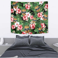 Pineapple Skull Aloha Hawaii Tapestry Summer Vibes Tropical Seamless Pattern - Polynesian Pride