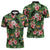 Pineapple Skull Aloha Hawaii Zipper Polo Shirt Summer Vibes Tropical Seamless Pattern - Polynesian Pride