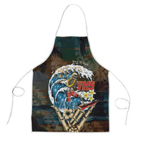 Aloha Hawaii Surfing Skull Apron Shaka Skeleton Ride The Waves - Polynesian Pride