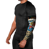 Aloha Hawaii Surfing Skull Arm Sleeves Shaka Skeleton Ride The Waves - Polynesian Pride