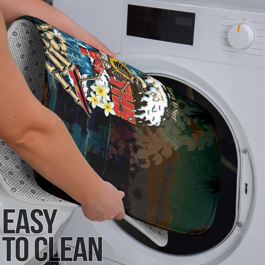 Aloha Hawaii Surfing Skull Bathroom Set Shaka Skeleton Ride The Waves - Polynesian Pride