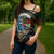 Aloha Hawaii Surfing Skull Cross Shoulder Shirt Shaka Skeleton Ride The Waves - Polynesian Pride