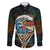 Aloha Hawaii Surfing Skull Family Matching Long Sleeve Bodycon Dress and Hawaiian Shirt Shaka Skeleton Ride The Waves - Polynesian Pride