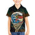 Aloha Hawaii Surfing Skull Family Matching Short Sleeve Bodycon Dress and Hawaiian Shirt Shaka Skeleton Ride The Waves - Polynesian Pride