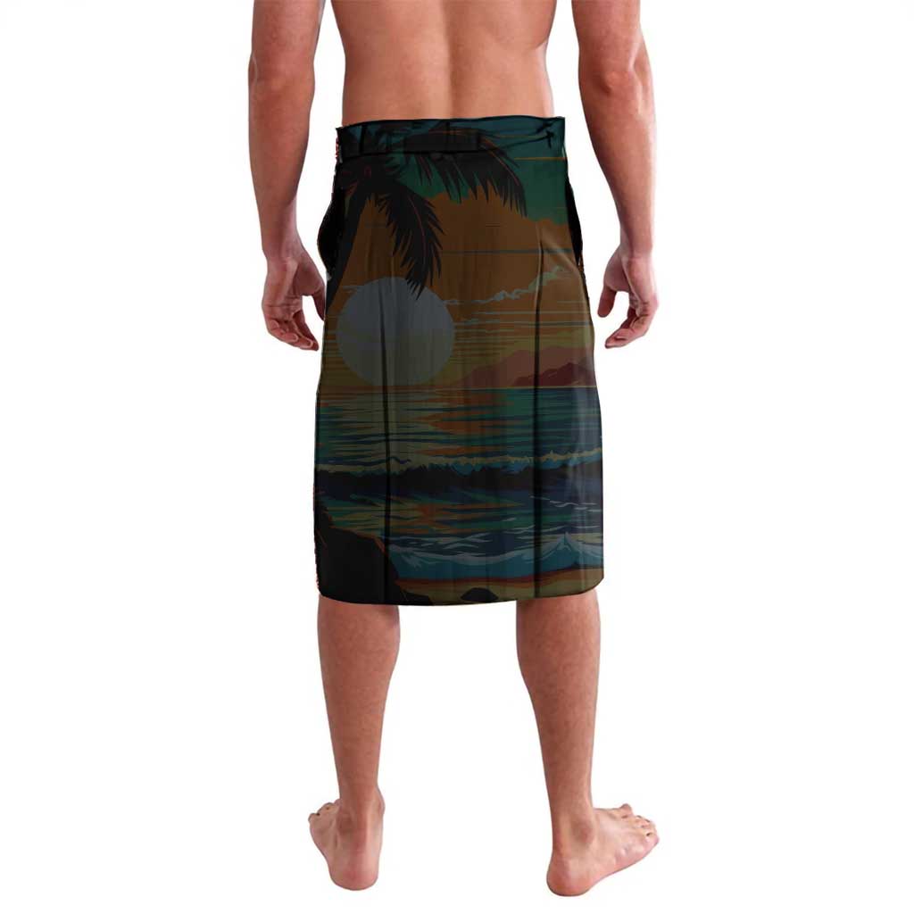 Aloha Hawaii Surfing Skull Lavalava Shaka Skeleton Ride The Waves - Polynesian Pride