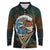 Aloha Hawaii Surfing Skull Long Sleeve Polo Shirt Shaka Skeleton Ride The Waves - Polynesian Pride
