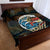 Aloha Hawaii Surfing Skull Quilt Bed Set Shaka Skeleton Ride The Waves - Polynesian Pride