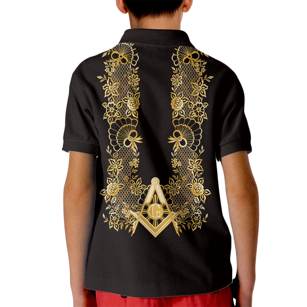 Personalised Filipino Freemasonry Kid Polo Shirt Masonic Barong Tagalog Inspired Ivory White LT14 - Polynesian Pride