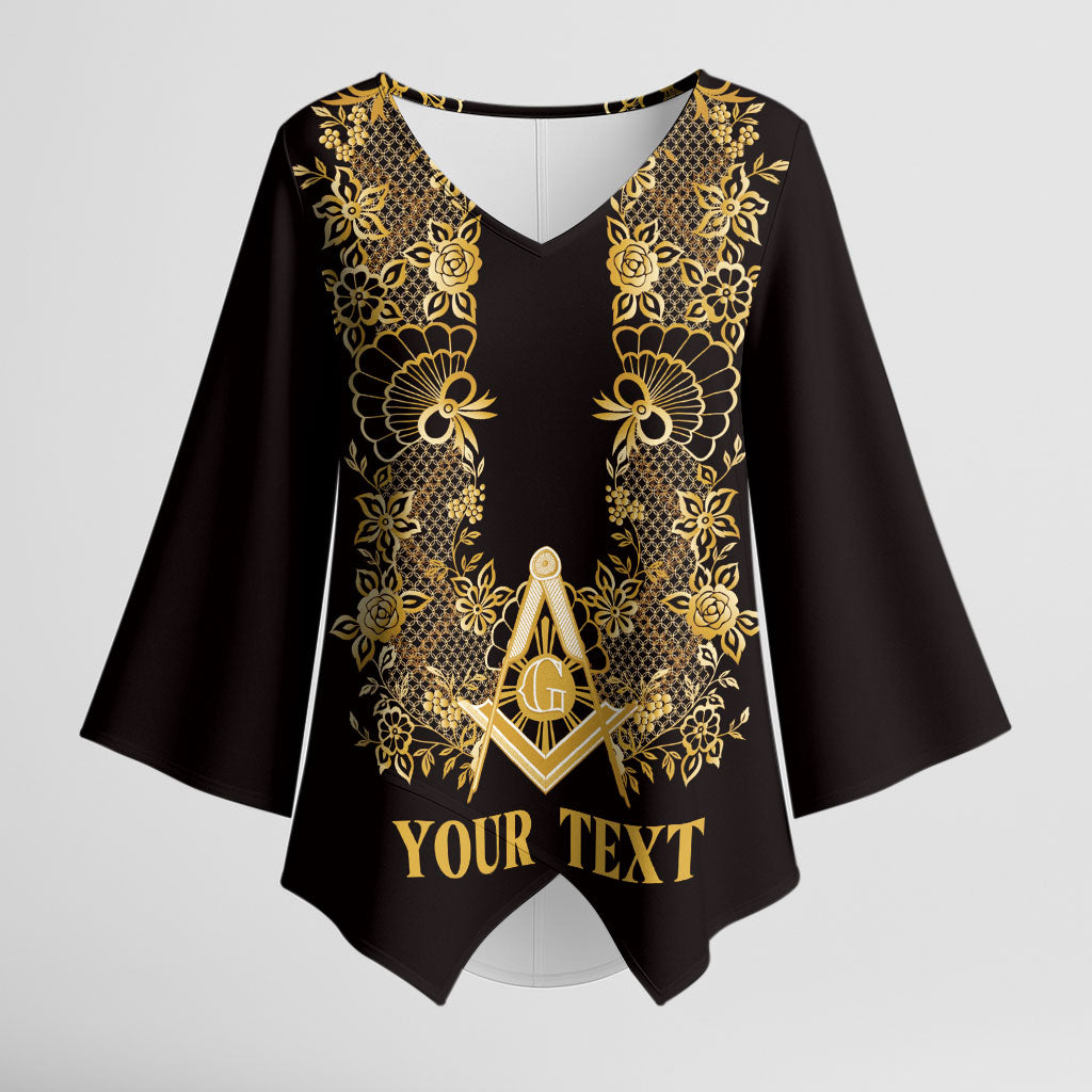 Personalised Filipino Freemasonry Kimono Sleeve Blouse Masonic Barong Tagalog Inspired Ivory White LT14 Female Ivory White - Polynesian Pride
