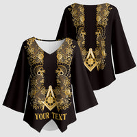 Personalised Filipino Freemasonry Kimono Sleeve Blouse Masonic Barong Tagalog Inspired Ivory White LT14 - Polynesian Pride