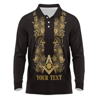 Personalised Filipino Freemasonry Long Sleeve Polo Shirt Masonic Barong Tagalog Inspired Ivory White LT14 Ivory White - Polynesian Pride