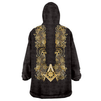 Personalised Filipino Freemasonry Wearable Blanket Hoodie Masonic Barong Tagalog Inspired Ivory White LT14 - Polynesian Pride