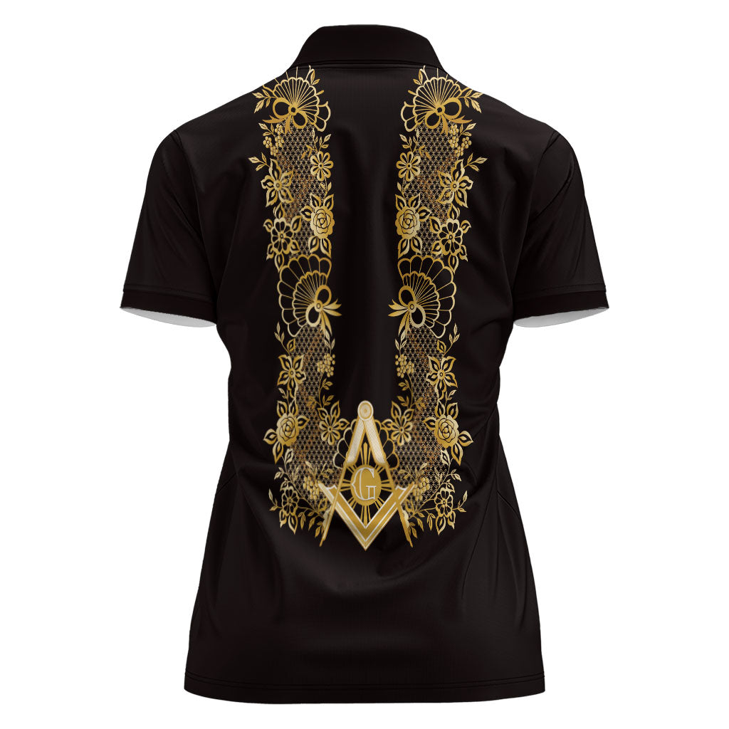 Personalised Filipino Freemasonry Women Polo Shirt Masonic Barong Tagalog Inspired Ivory White LT14 - Polynesian Pride