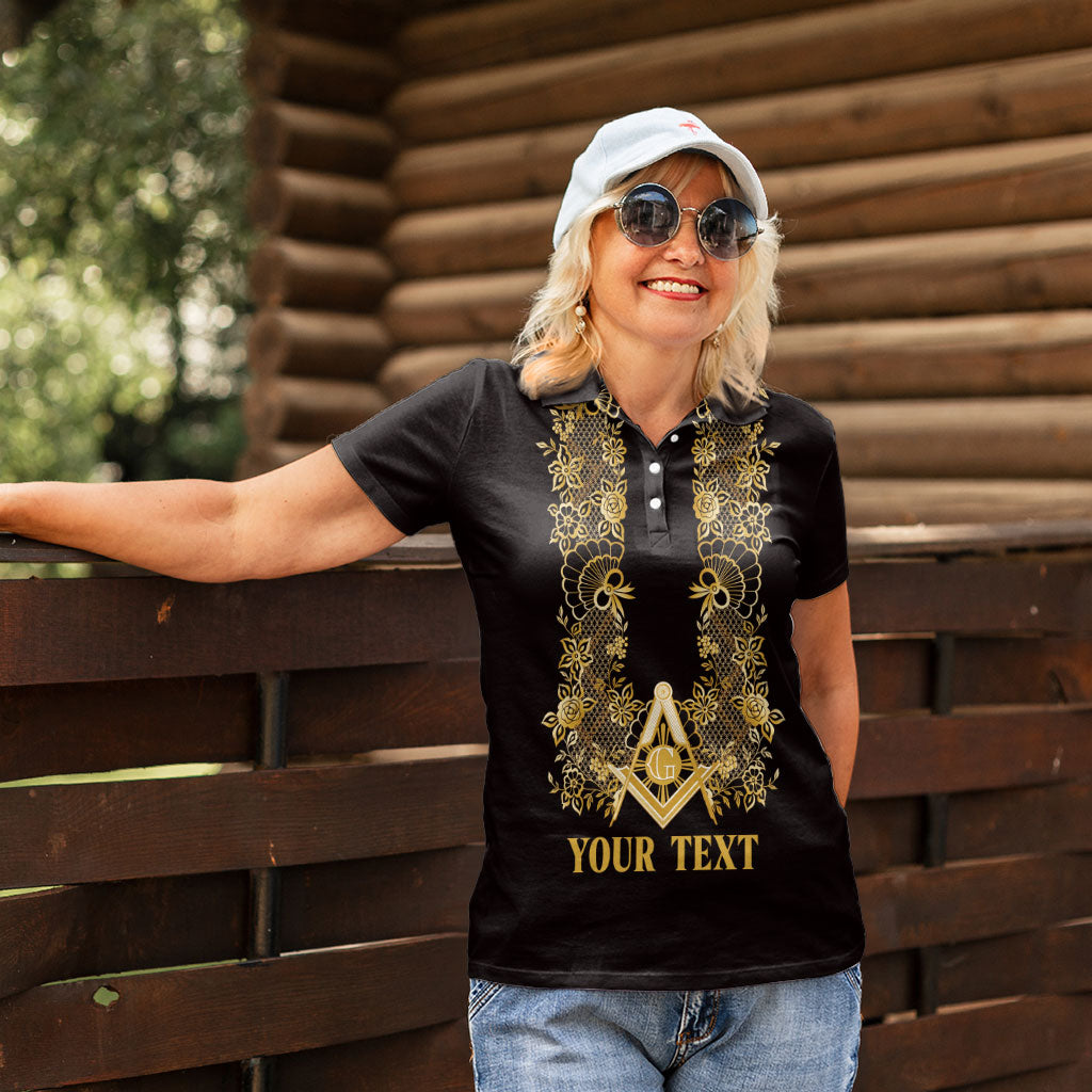 Personalised Filipino Freemasonry Women Polo Shirt Masonic Barong Tagalog Inspired Ivory White LT14 - Polynesian Pride