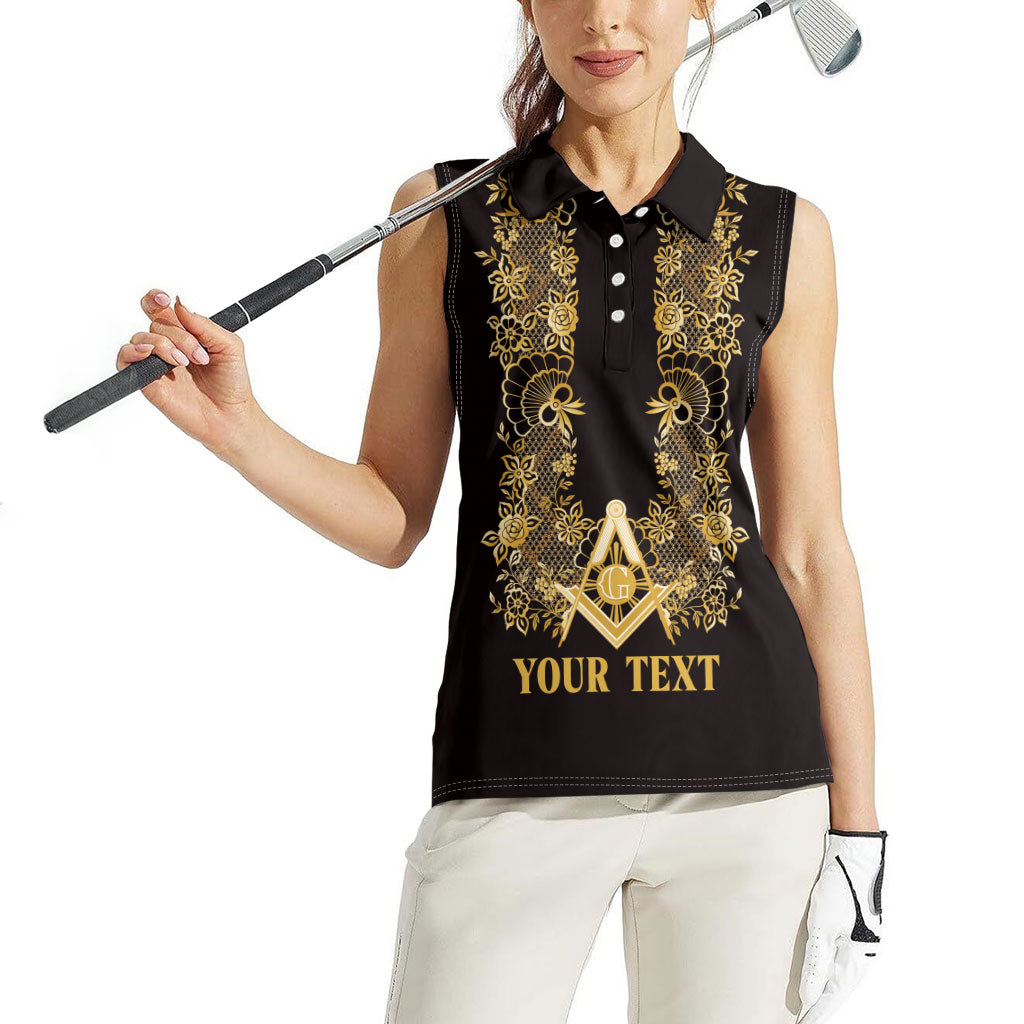 Personalised Filipino Freemasonry Women Sleeveless Polo Shirt Masonic Barong Tagalog Inspired Ivory White LT14 - Polynesian Pride