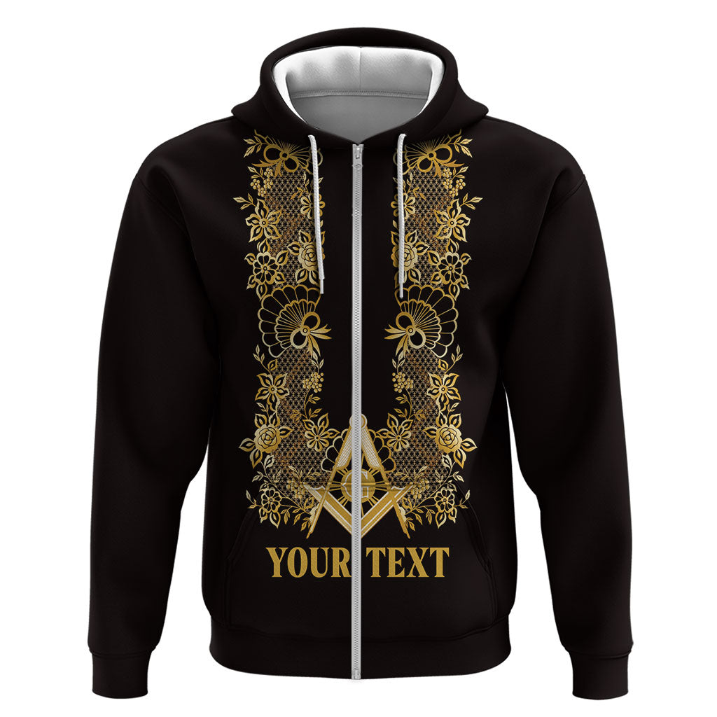 Personalised Filipino Freemasonry Zip Hoodie Masonic Barong Tagalog Inspired Ivory White LT14 Zip Hoodie Ivory White - Polynesian Pride