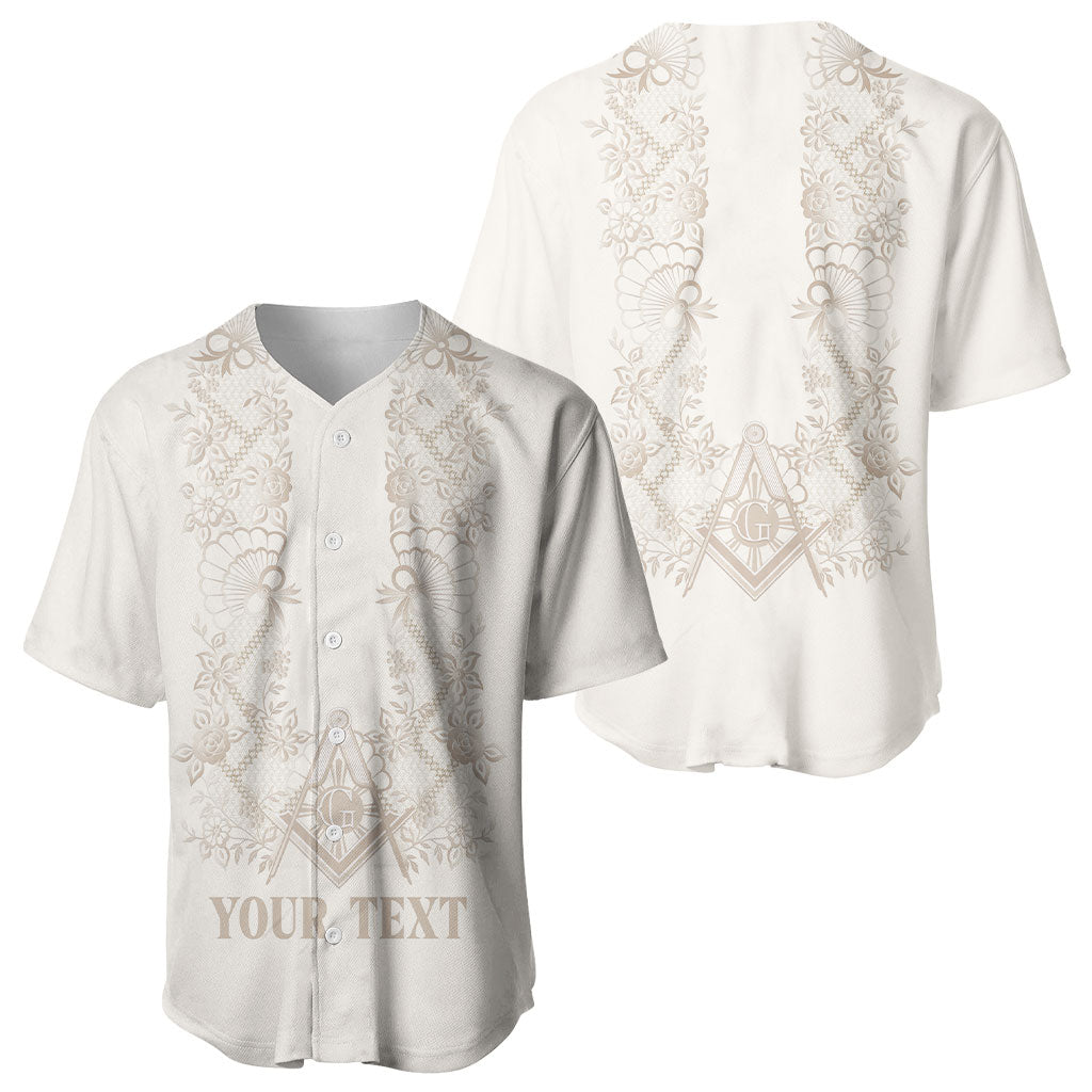 Personalised Filipino Freemasonry Baseball Jersey Masonic Barong Tagalog Inspired Black LT14 - Polynesian Pride