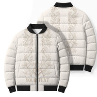 Personalised Filipino Freemasonry Bomber Puffer Jacket Masonic Barong Tagalog Inspired Black LT14 - Polynesian Pride